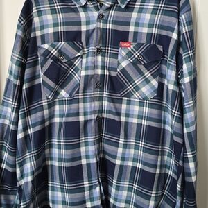 Dixxon The Nada Blue and Green Plaid Button-Up Shirt